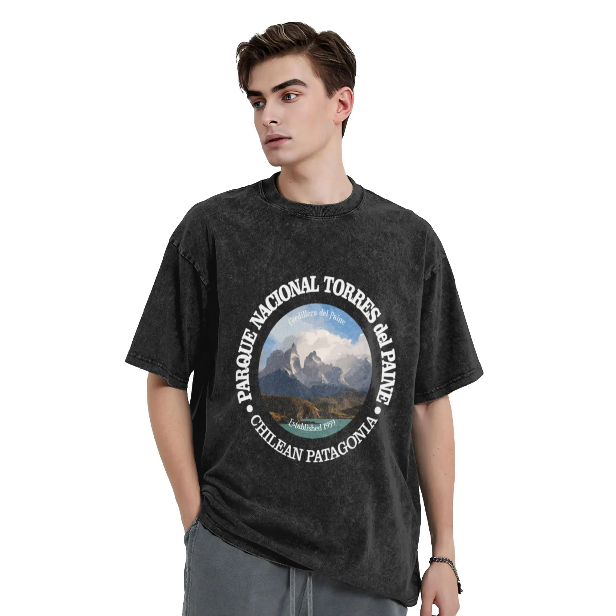 Torres del Paine National Park (NP)  Classic Cool A Washed T Shirt Men's Women's Oversized Cotton Tees Tops