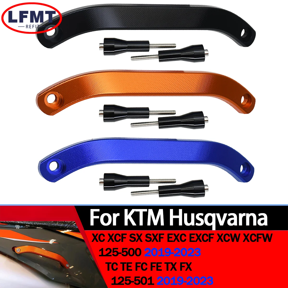 

For Husqvarna FC FE FX TC TE TX For KTM SX SXF EXC EXCF XC XCF XCW 2020 2021 2023 CNC Aluminum Rear Passenger Grab Rail Handle