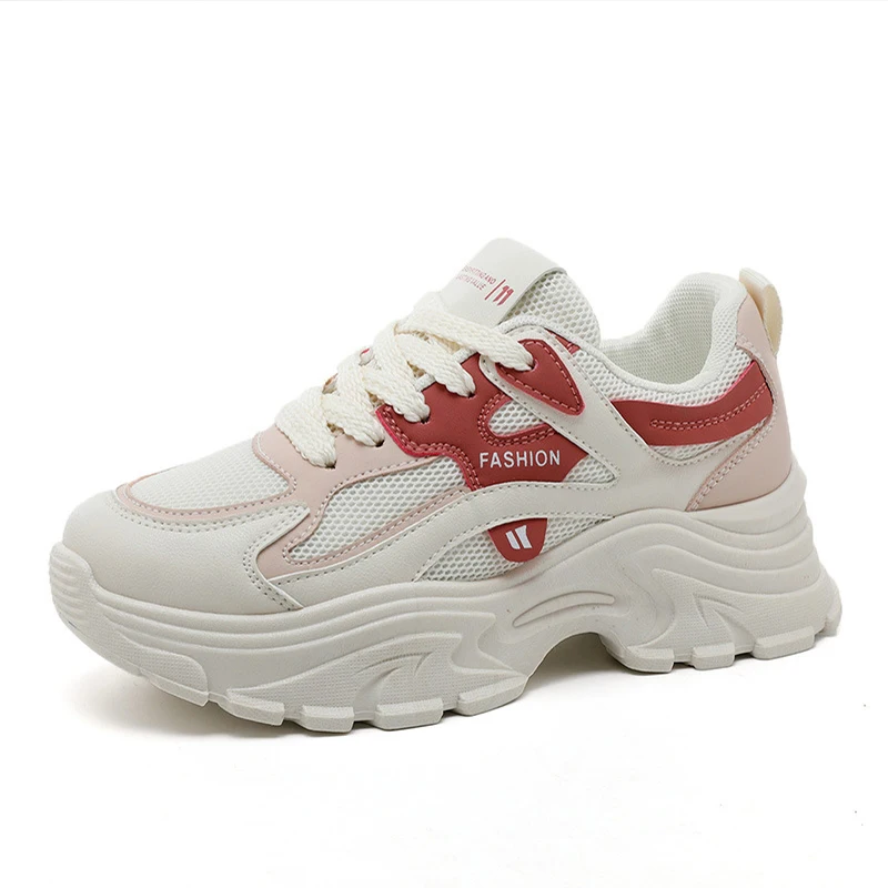 

Women’s Breathable Mesh Platform Sneakers 2025 Trendy Chunky Sole Shoes Lightweight Summer Casual Walking Footwear Sneakers Lady