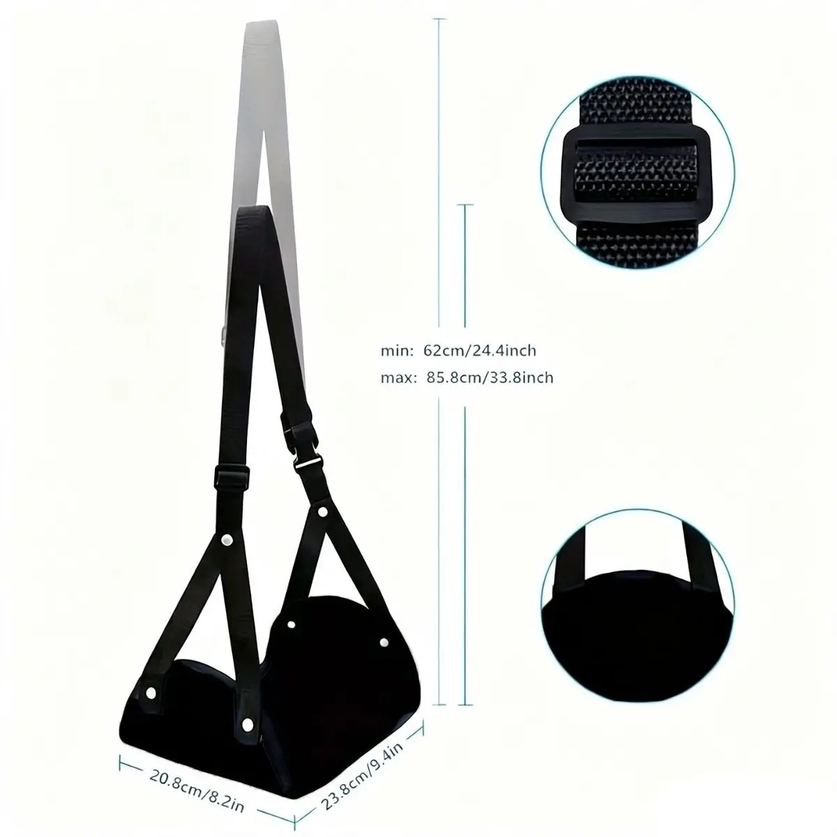 Airplane Footrest With Adjustable Strap, Portable Hammock Leg Rest, Perfect Travel Accessories