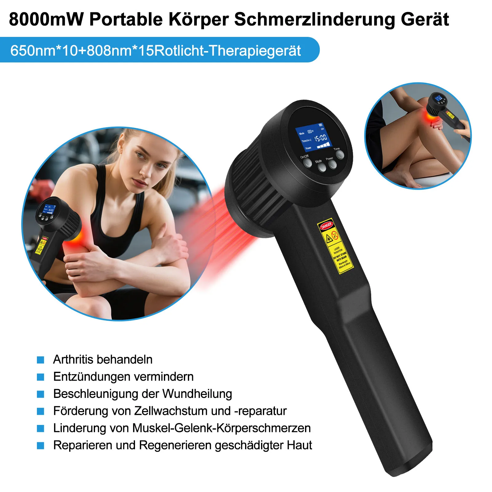 

Лазерный аппарат LLLT 8000 мВт для холодной лазерной терапии при ишиасе, артрите, травмах, облегчении боли, светотерапия ближним ИК-излучением, красная светотерапия (доступно рядом)