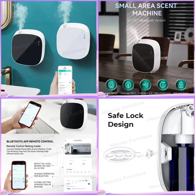 230 Portable USB Aromatherapy Diffuser Wireless Bluetooth Essential Oil Humidifier Rechargeable Battery Air Purifier