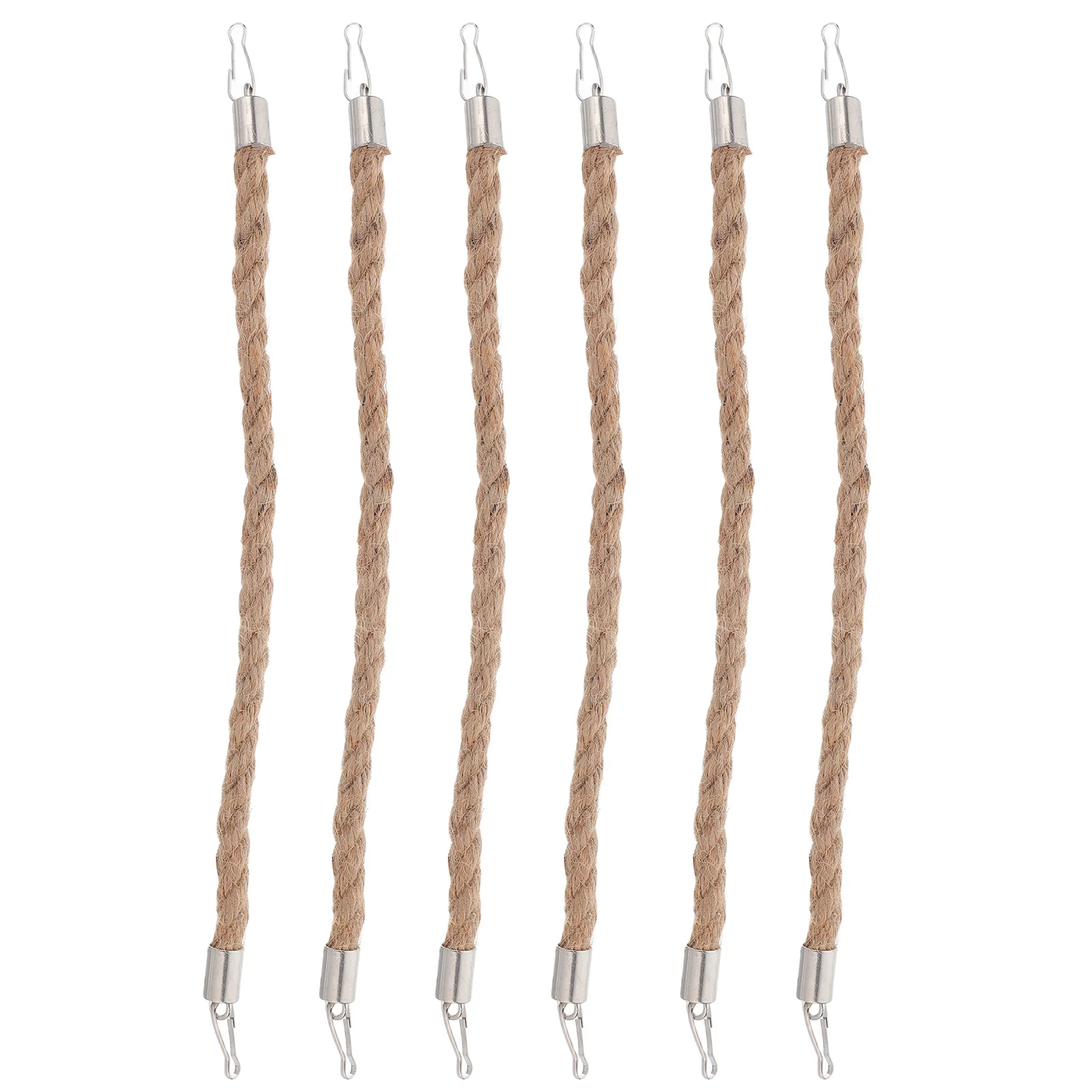 

Hanging Jars Kit 6pcs Chrome Wire Handles with Burlap Rope for Canning Jars Solar Tea Light Holder Outdoor Kitchen Storage Decor