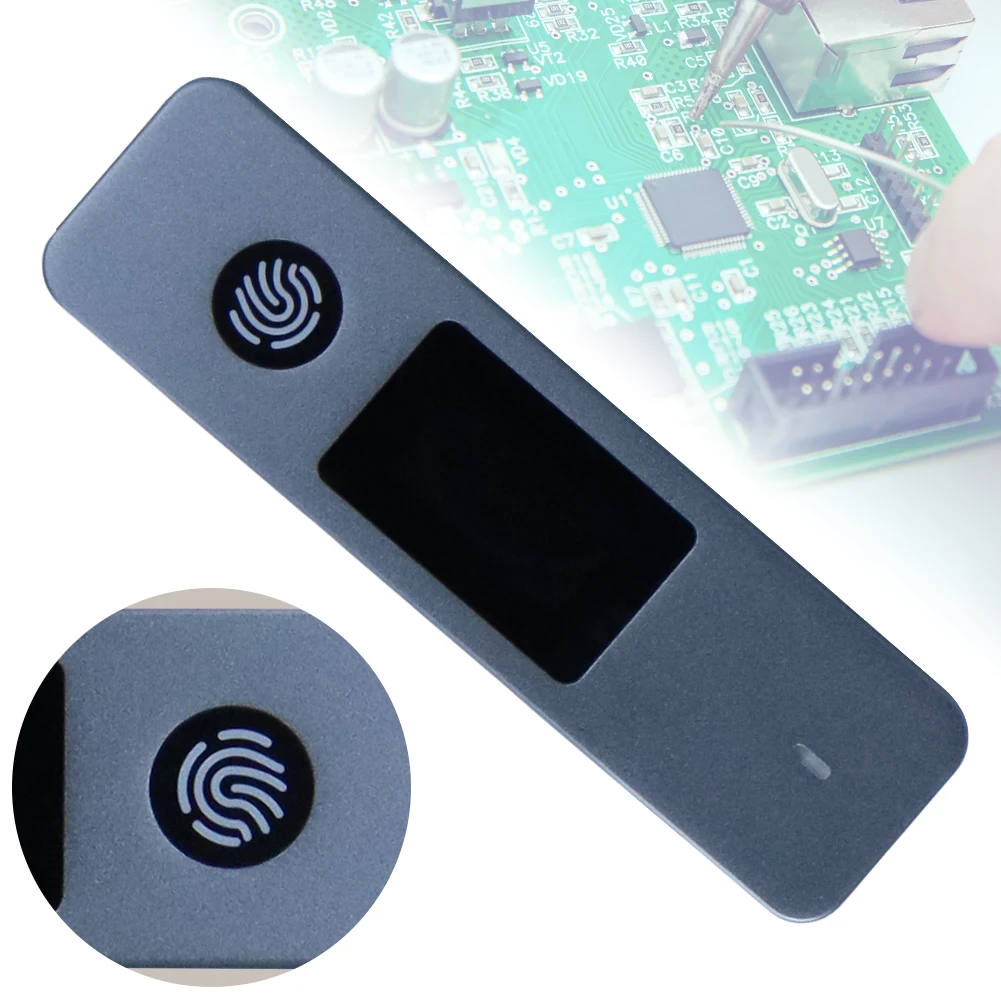 

SSD Enclosure M-Key B +M Key External Enclosure Box Visual Fingerprint Encrypted SSD Hard Drive Enclosure for 2230 2242 2280 SSD