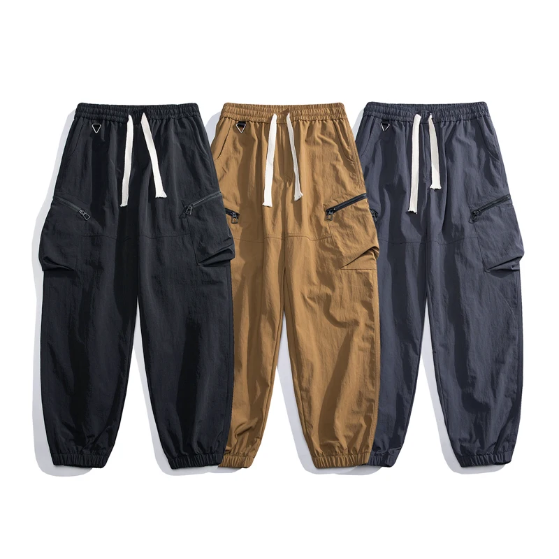 

New Men'S Autumn Winter Fashion Casual Sports Trousers Youth Multi Pocket Outdoor Versatile Loose Fitting Workwear Pants Student