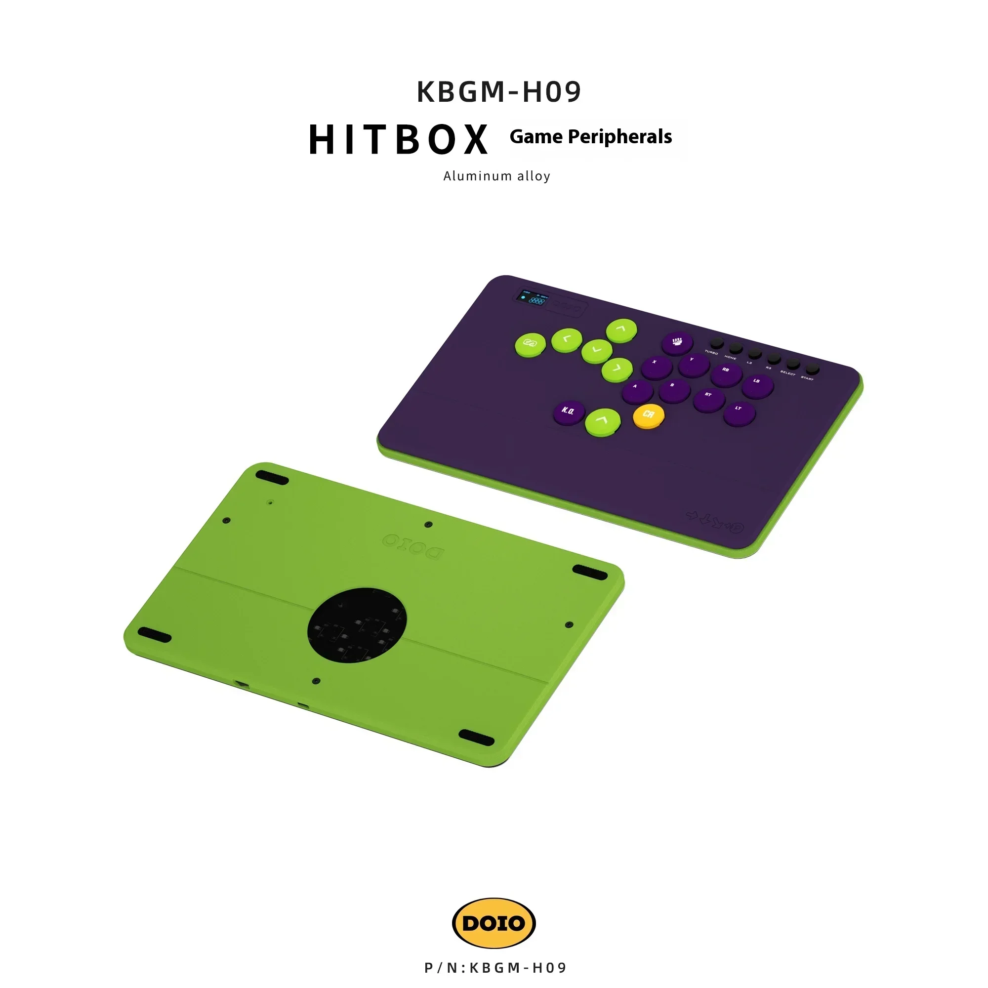 Doio Kbgm-H09 Hitbox Aluminium Aloi, Keyboard mekanik Multi-Key Rgb Gaming Keyboard tipe-c mendukung Ps4 Ps5 Switch Pc Steam