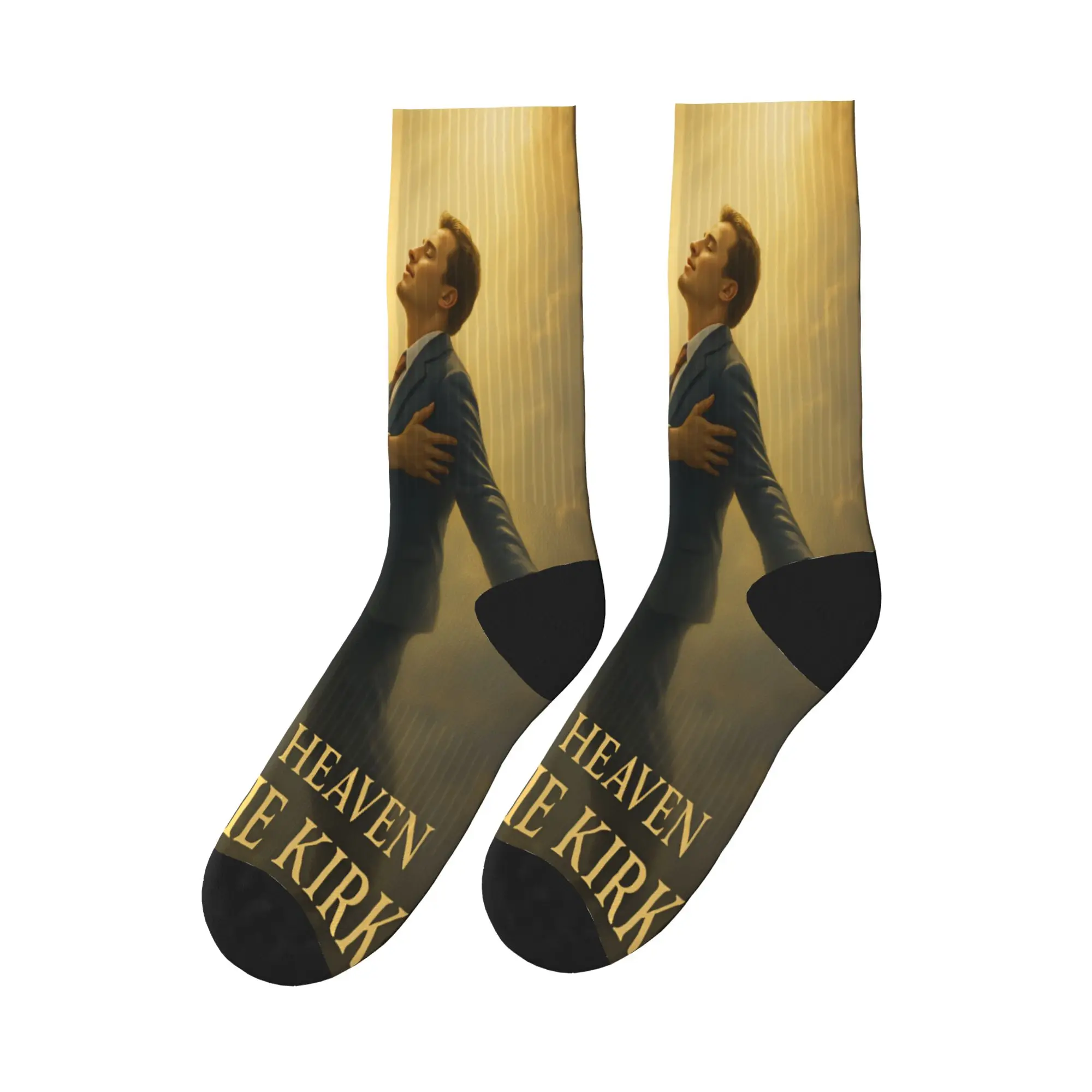 

Взрослые мужские носки Чарли Кирк Рестав в небесах Чулки Зимние современные мягкие носки Дизайн Спорт на открытом воздухе Антибактериальные носки