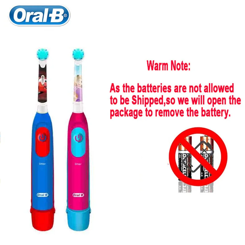 Oral B Kid‘s Electric Toothbrush 5510K Rotary Clean Soft Bristle Smart Timer Battery Brush + 4/8 Accessory Brush Head for 3+ Age