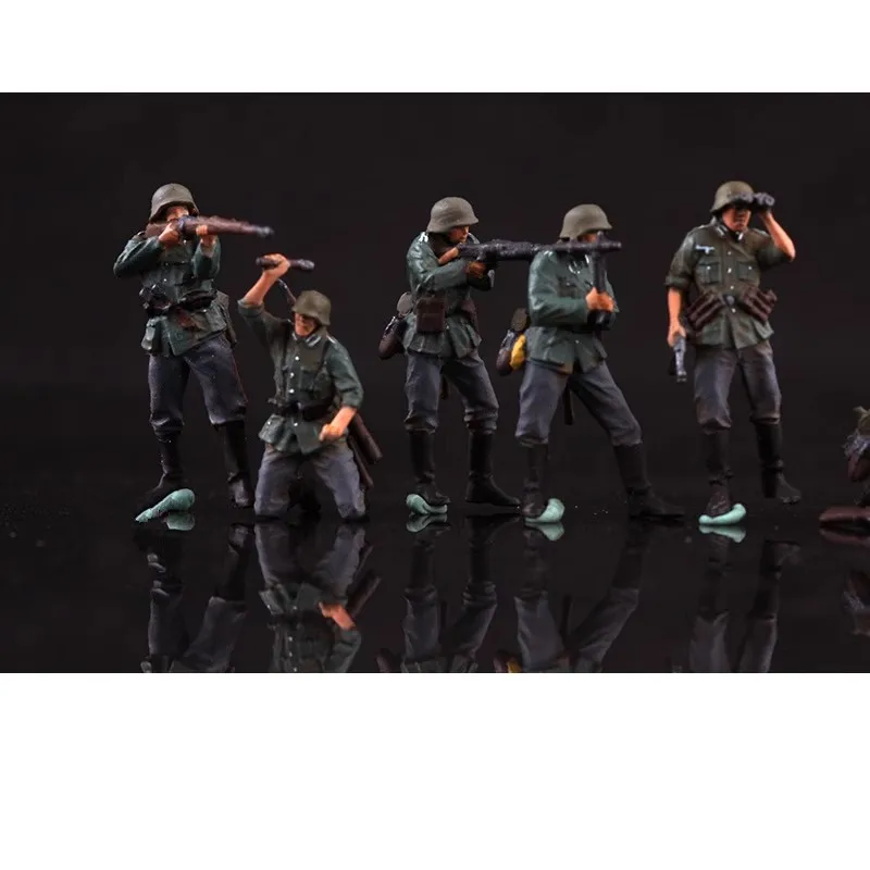 

Масштаб 1/72, окрашенная смола, Германия, 10 шт., солдаты национальных обороны, фигурки героев, модель, сделай сам, аксессуары для сцены, дисплей, подарки