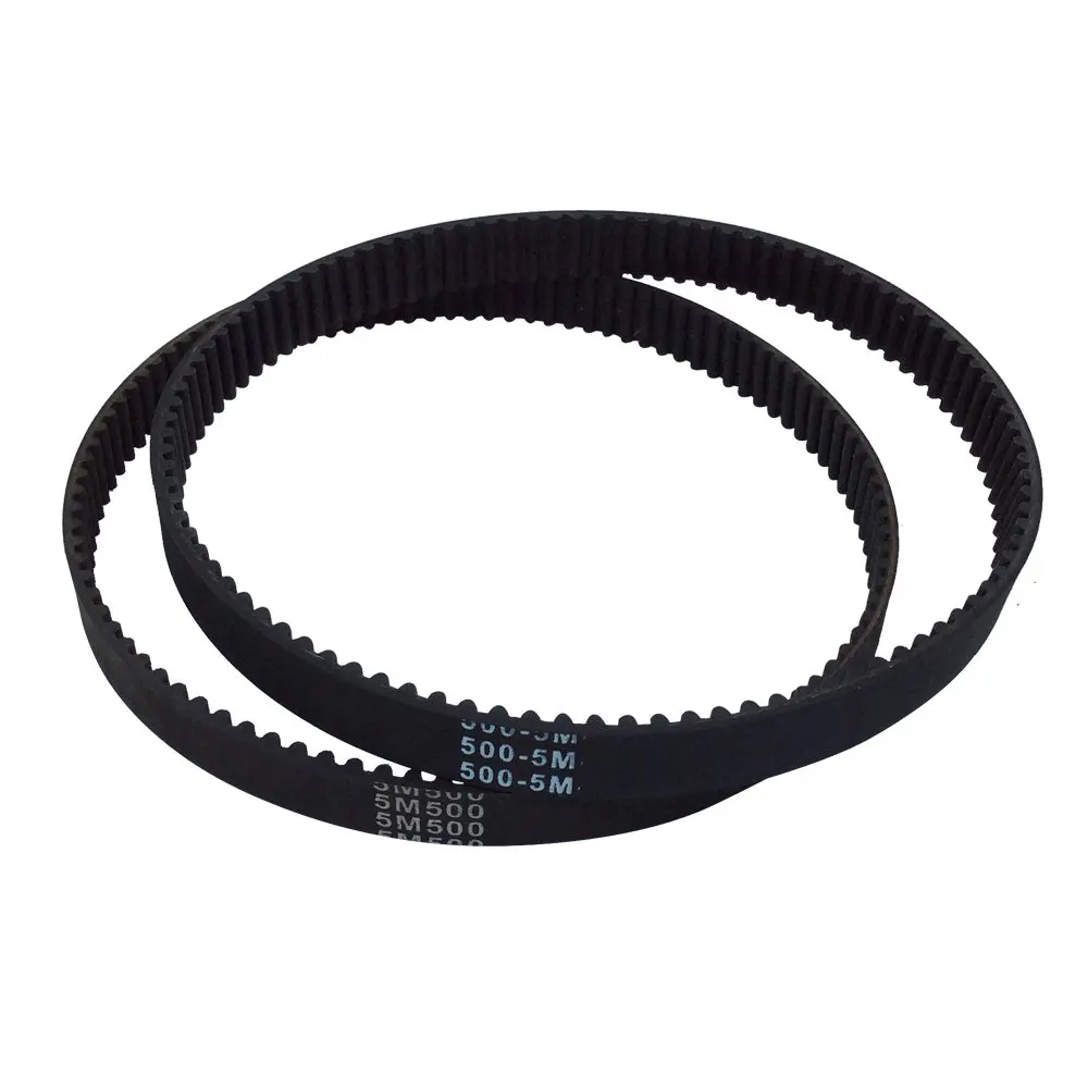 2Pcs/Pack HTD 5M Rubber Timing Belts Closed-Loop 500mm Length 100 Teeth 15mm Width Industrial Timing Belt