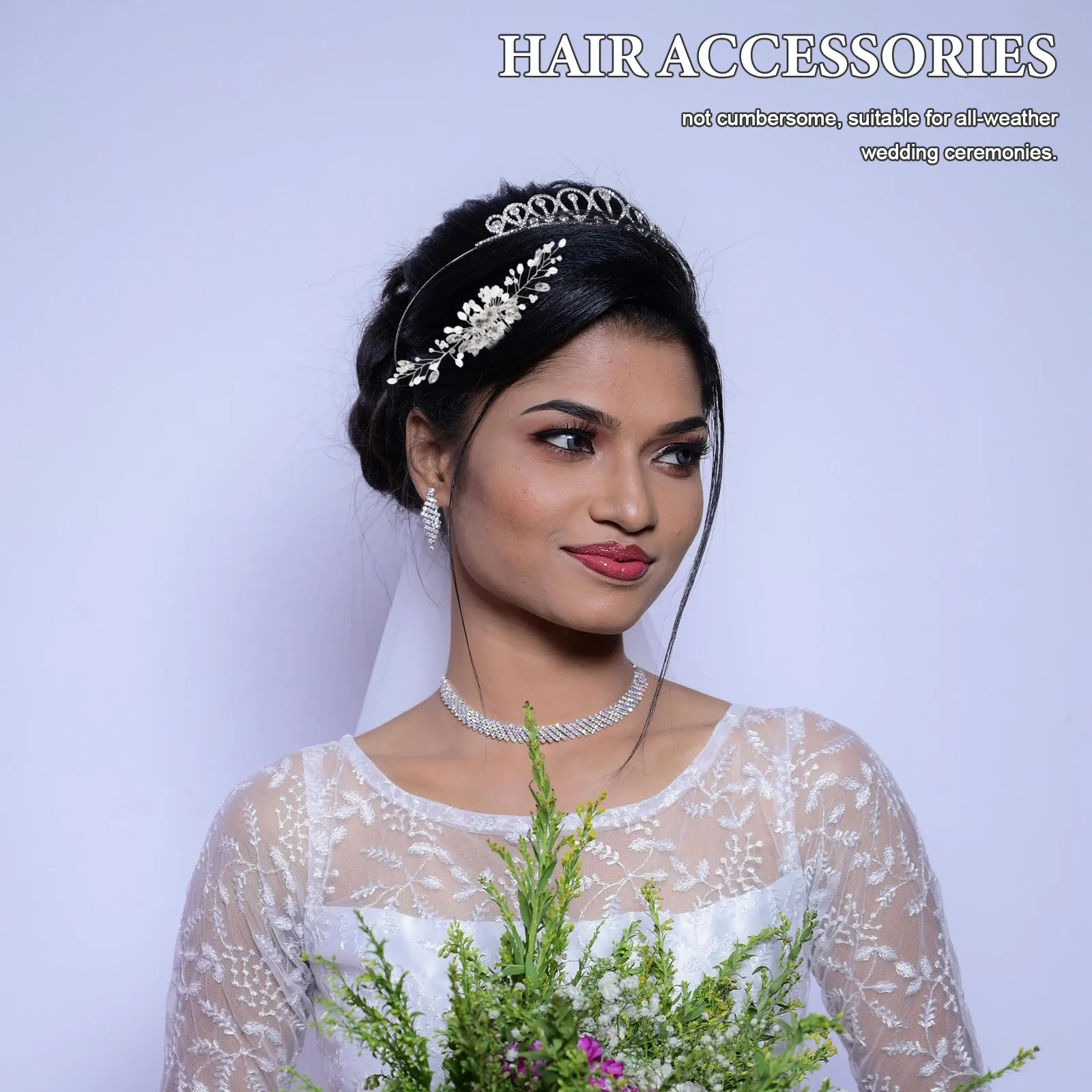 

Свадебный гребень для волос с элегантными стразами, легкий аксессуар для прически, украшение для головы для невест, женщин и подружек невест