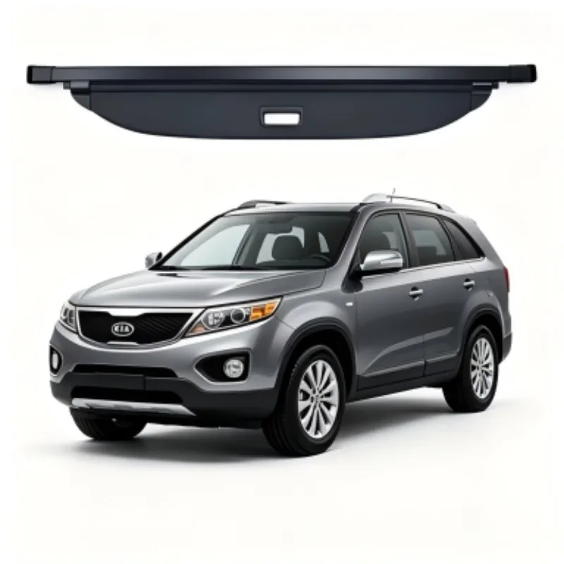 Car Rear Trunk Retractable Cover Keep trunk goods out of view for Kia Sorento 2011-2013