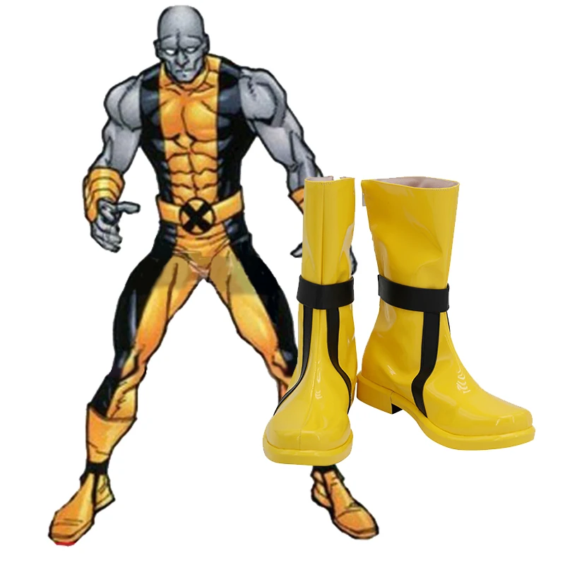 

Аниме X-MAN Graymalkin Косплей Костюм Обувь Циклоп Желтые ботинки ручной работы