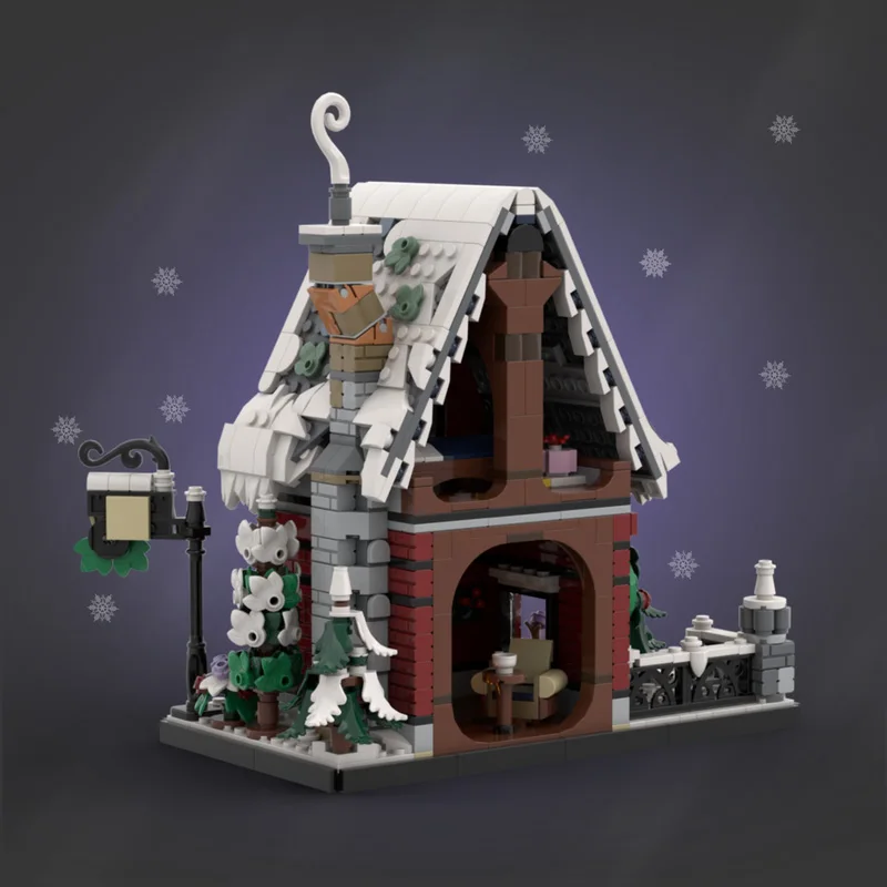 

Создайте романтическую текстуру зимней снежной сцены. Теплые строительные блоки сцены маленького дома с зимней рождественской атмосферой.