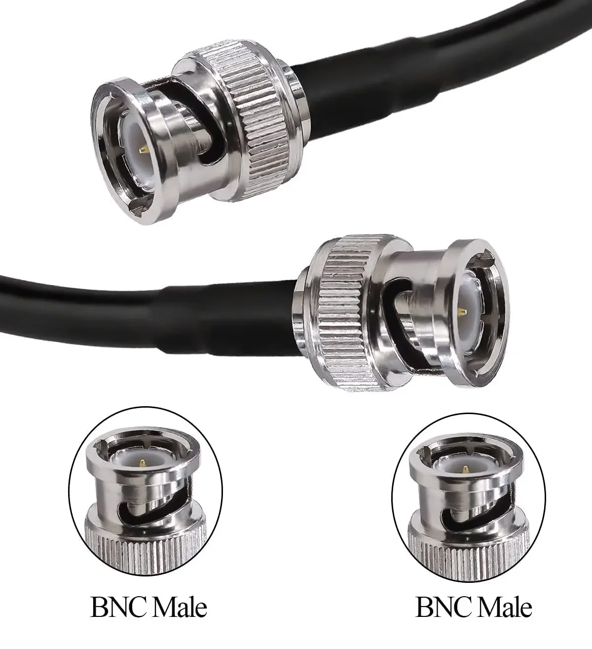 RG58 Extension Cable BNC Male to BNC Male Jumper Low Loss CB Radio Coax Cable 30cm 50cm 1M 2M 3M 4M 5M