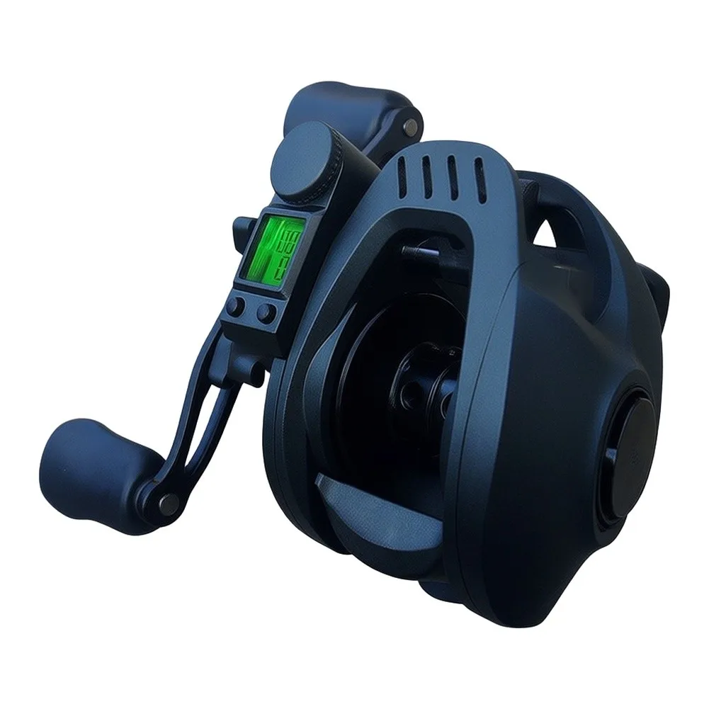 Long Cast Baitcasting Reel Equipped with Digital Line Counter for Accurate Depth Monitoring in For Sea Fishing