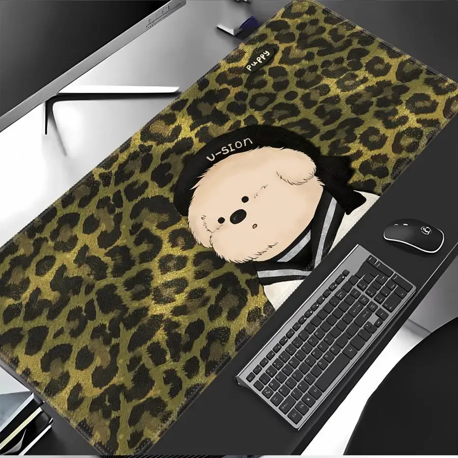 

Противоскользящий коврик для мыши с леопардовым принтом, офисный коврик, коврик для клавиатуры и мыши, аксессуары для стола, коврик для компьютера, ноутбука, игровой консоли