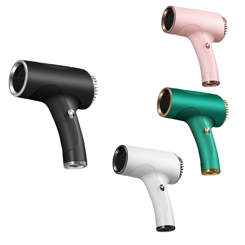 Wireless Charging Hair Dryer Household High-Speed Negative Ion Hair Dryer Cold Hot Wind Wireless Hair Dryer EU Plug C