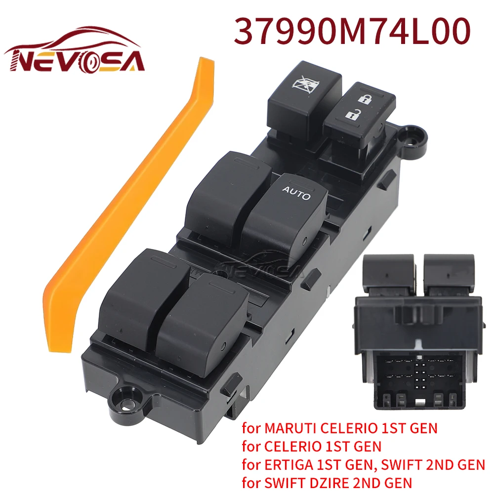 NEVOSA 37990-58M00 37990M74L00 For Suzuki Vitara Car RHD Front Rihgt Driver Power Window Switch Button Lifter Control Switch