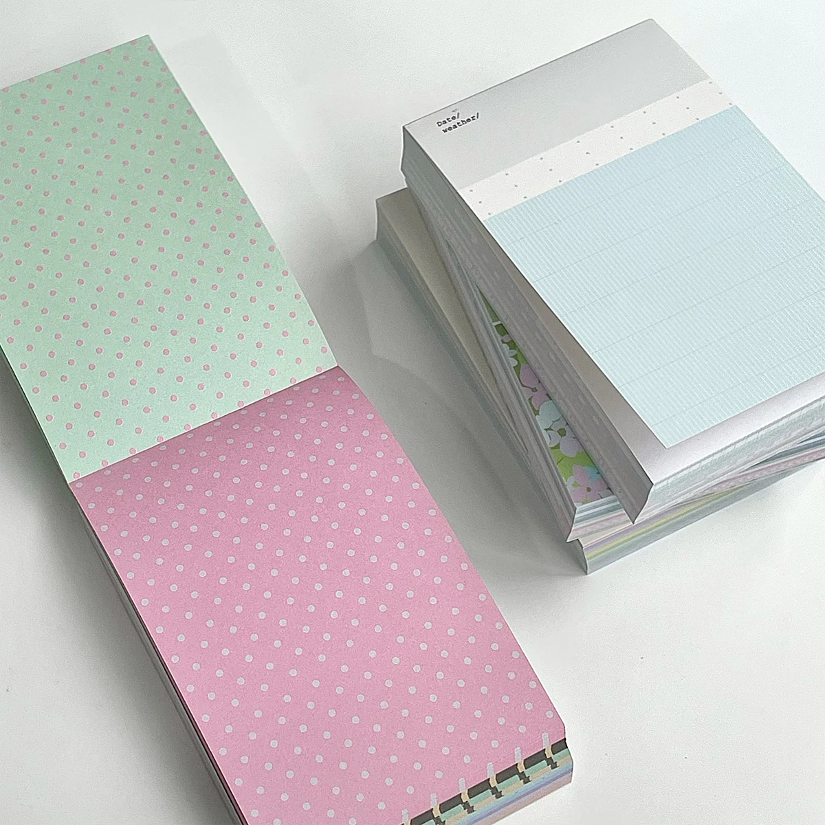 A7 Refill Pages Memo Pad Double Sided Scrapbook Paper Grid Blank Planner Inserts for Journaling Minimalist Collage Craft Supplie