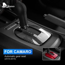 Real Hard Carbon Fiber For Chevrolet Camaro 2010 2011 2012 2013 2014 2015  Car Gear Shift Panel Interior Trim Accessories