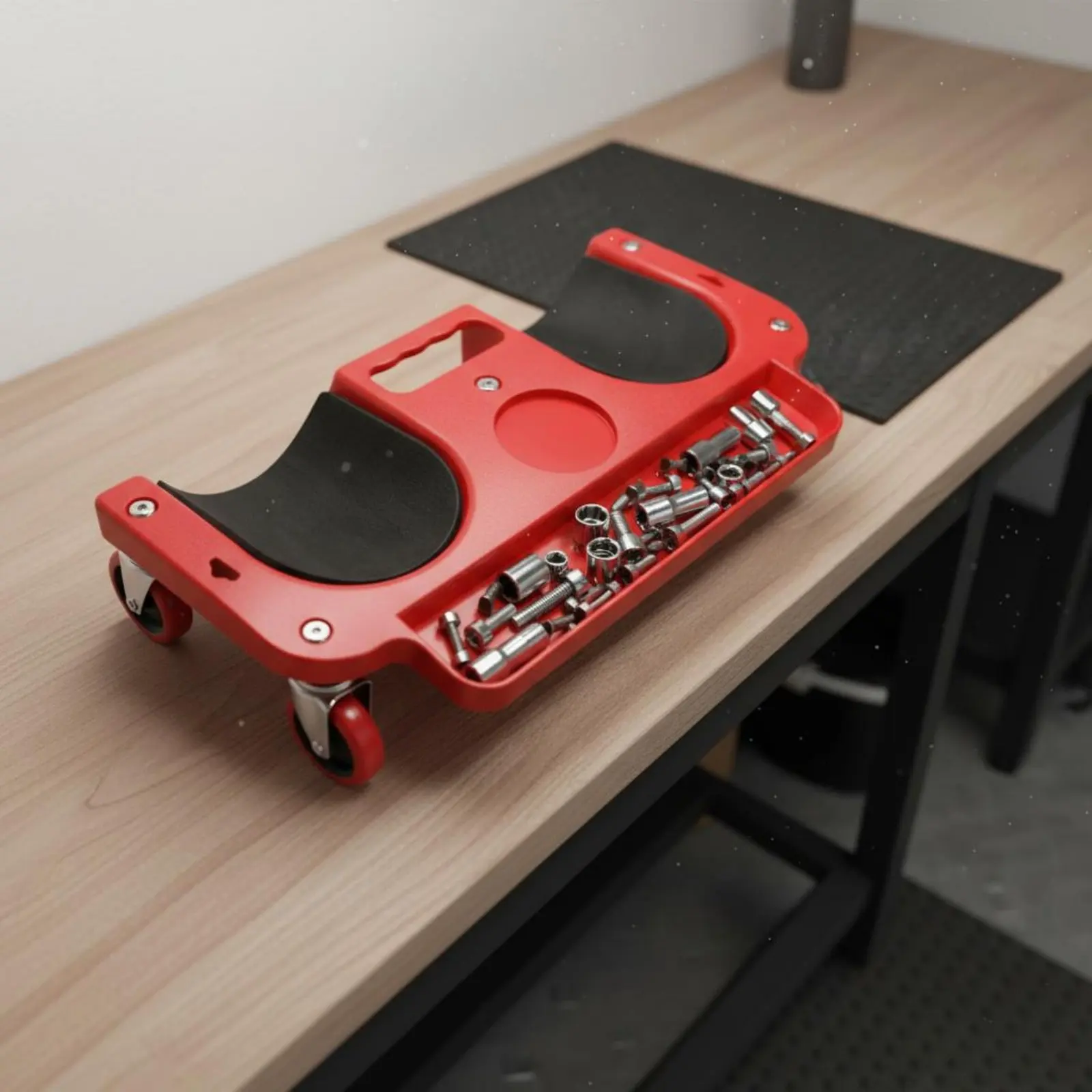 

Knee Creeper Pad Heavy Duty Load Bearing Car Repair Kneeling Pad Rolling Knee Board Padded Mechanic Creeper Kneeler Portable