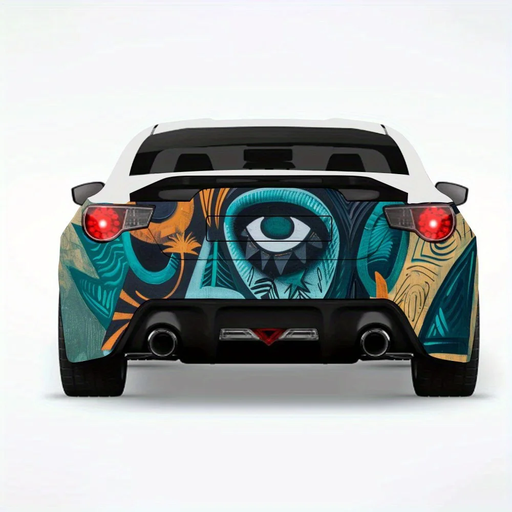 

Искусство фигуры в этническом стиле, виниловая наклейка на заднюю часть автомобиля, водонепроницаемые самоклеящиеся виниловые наклейки для хвоста и бампера автомобиля, украшение