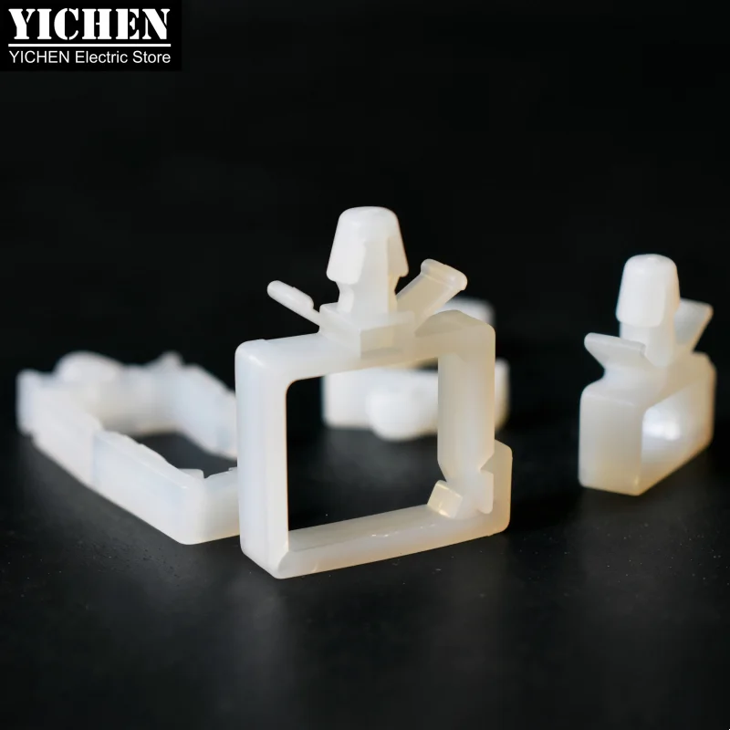 100pcs CHC Snap-In Aircraft Cable Clip Nylon PCB Mount Wire Organizer Management Holder Isolation Bundling Clamp for Electronics