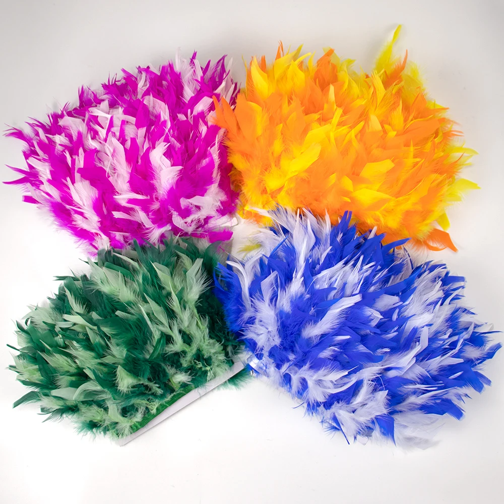 1/2/5/10M Natürliche Marabou-Truthahnfeder-Besatzborte für Hochzeitskleider, DIY-Näharbeiten, Heim- und Partydekoration