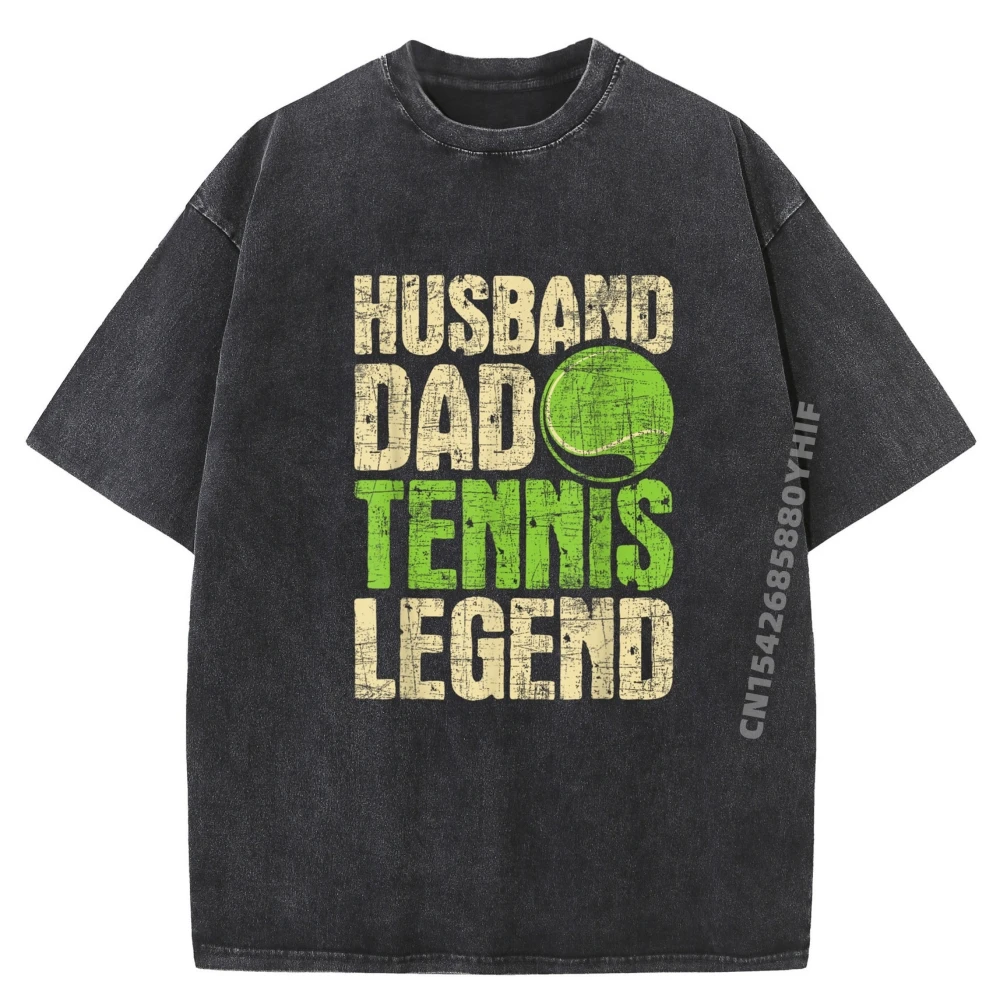 

Mens Tops Tees Graphic T Shirt Husband Dad Tennis Legend Sports Slogan Tee-Shirts Leisure Washed Clothes