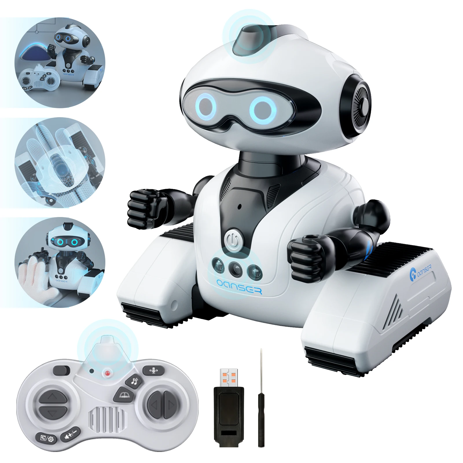 RC Robot Toy Kids Intelligence Gesture Sensing Early Education Science Music Dance Remote Control Robots Toys For Boys Girls