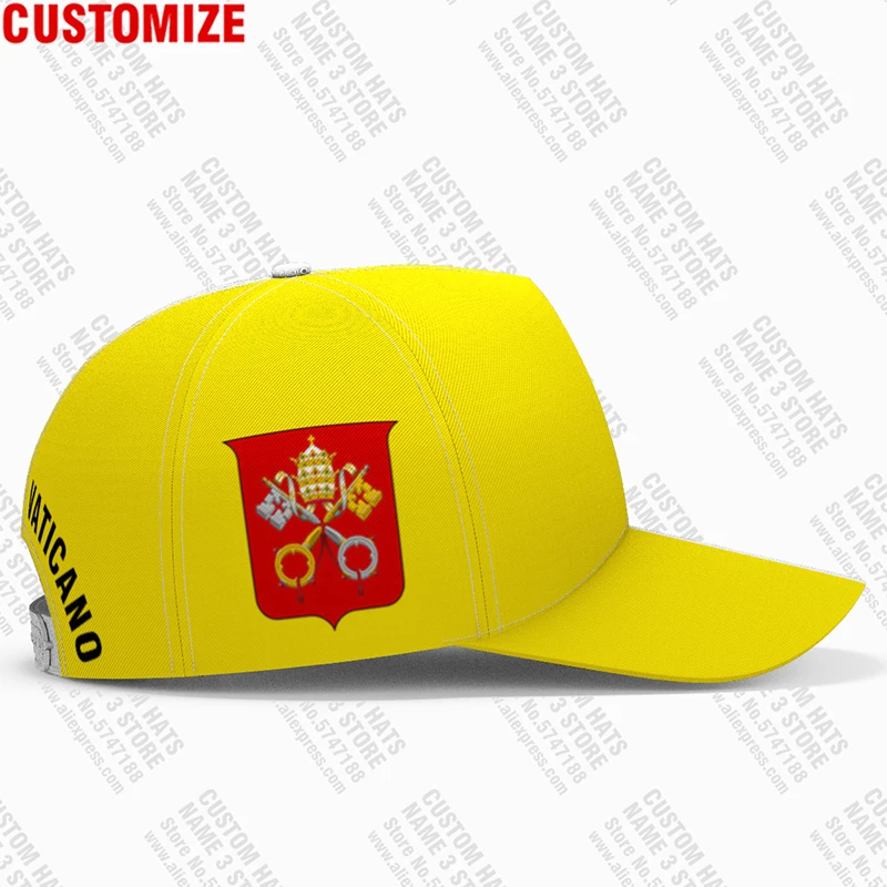 Vatican City State Baseball Cap Free 3d Custom Made Name Team Logo Va Hat Vat Country Travel Latin Nation Vaticano Flag Headgear