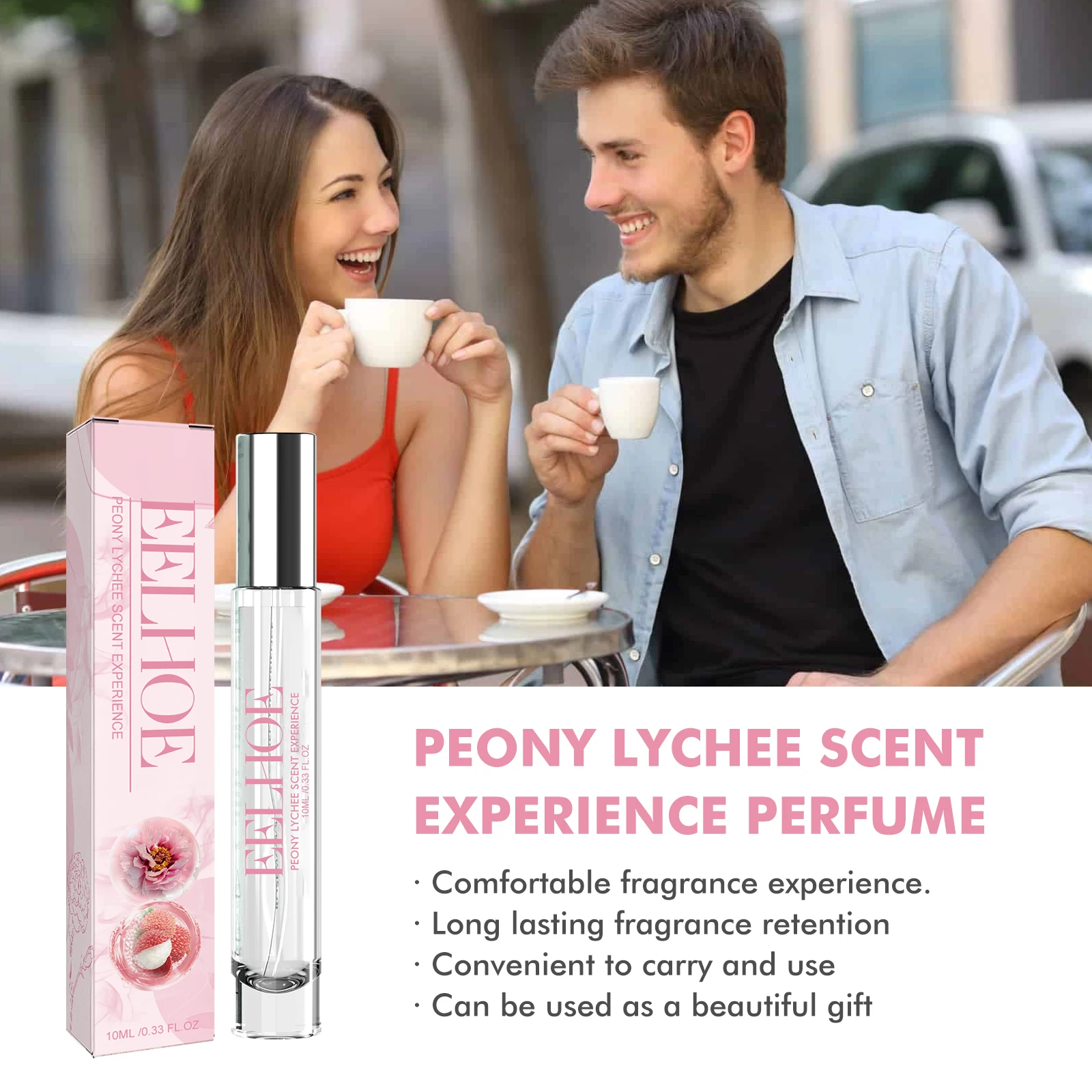 

EELHOE Peony And Litchi Perfume Is Natural Fresh Lasting Pleasant Portable Dating Atmosphere Flirting Pheromone Ladies' Perfume