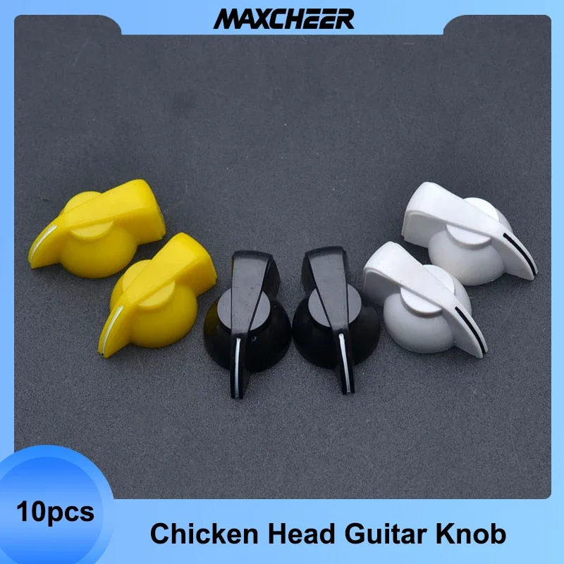 10 stuks schroef vergrendelde gitaarversterker versterker effect pedaal knoppen snelheid control knop potentiometer knop cap gitaar accessoires