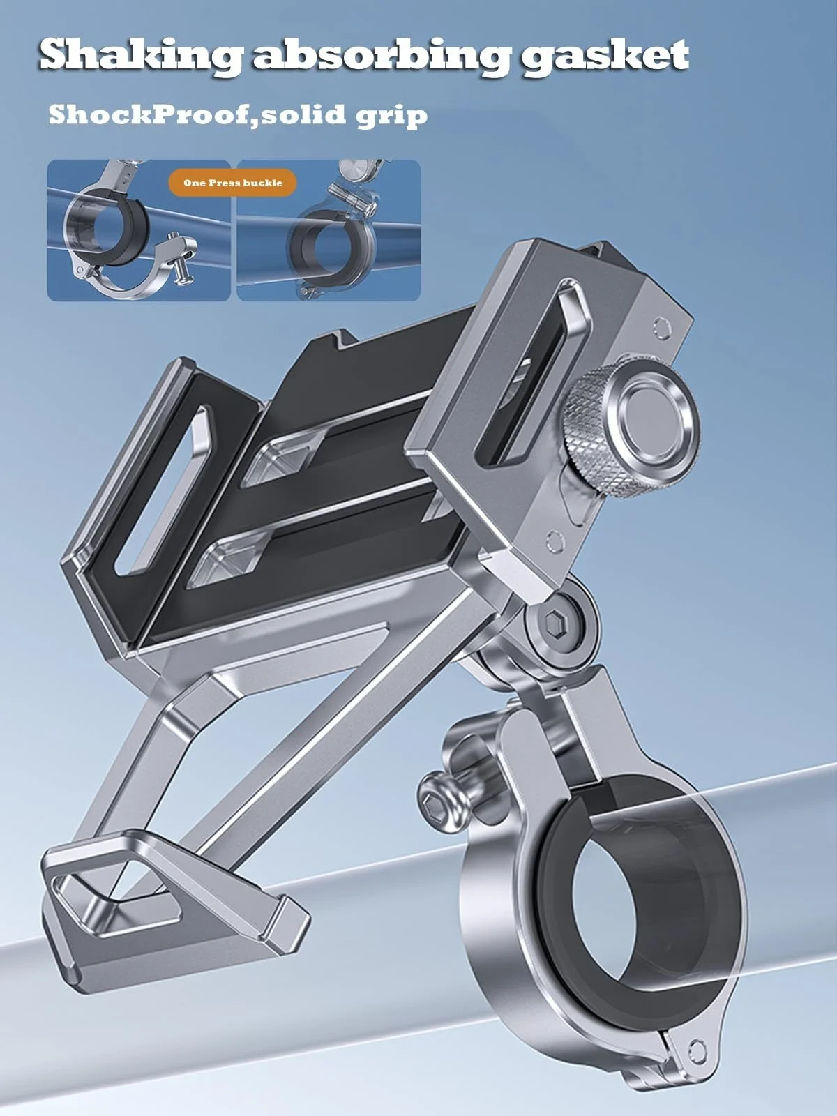

The new aluminum alloy motorcycle mobile bracket is a 360 ° rotatable bracket suitable for riding and mountain bikes