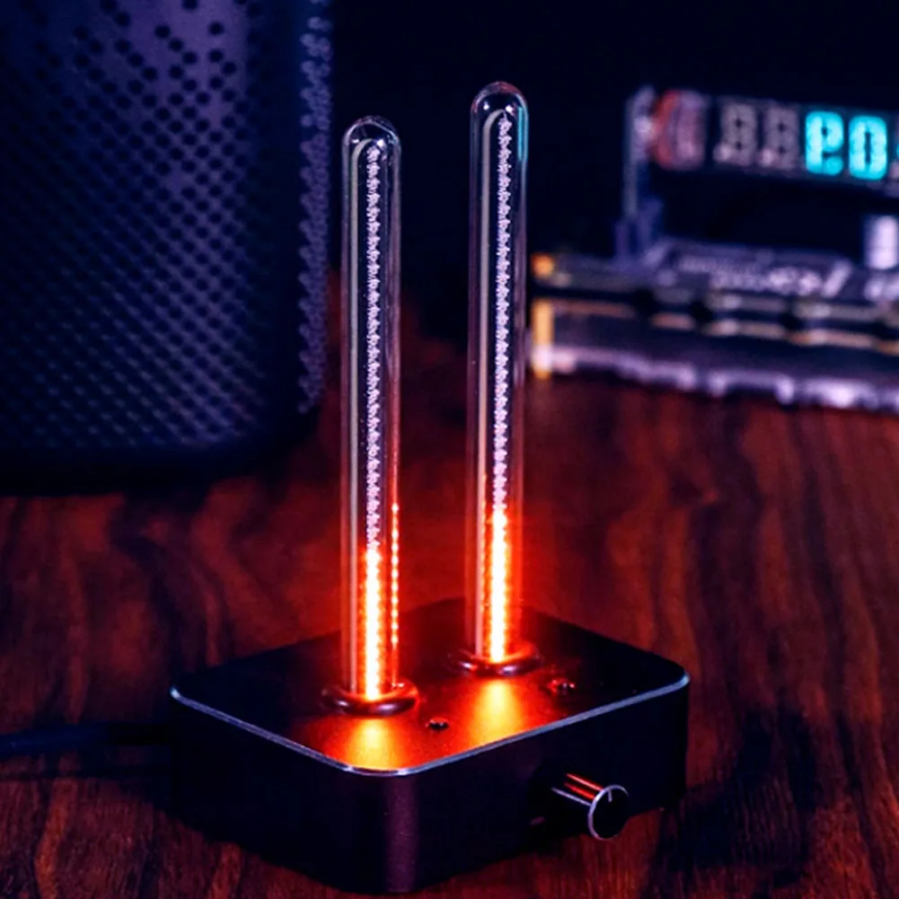 Vintage Nixie Tube IN9 Audio Spectrum Analyzer/Voice Pickup/RGB LED Sound Level Meter/Colorful LED Tube Desktop Decor Gifts