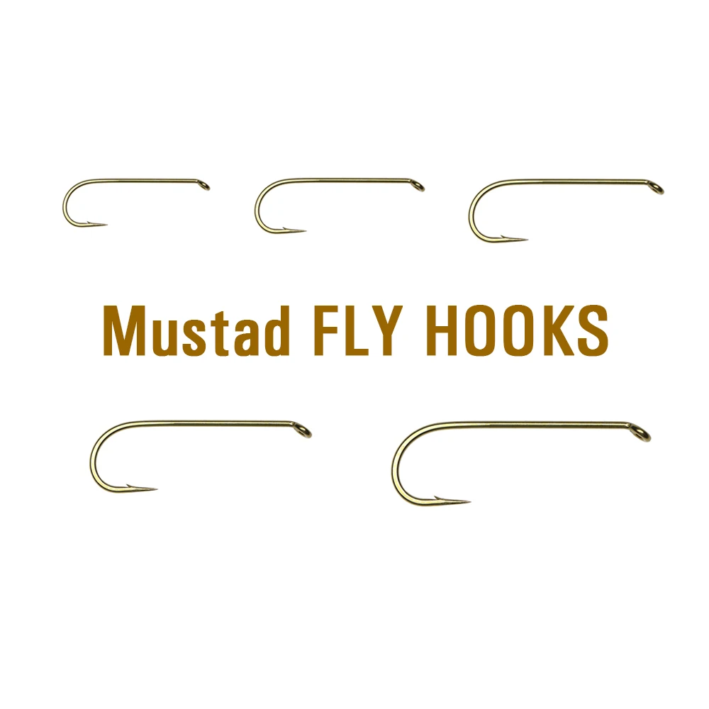 Mustad 30PCS finitura bronzo Streamer Signature Fly Fishing Hook 2X Strong 3X Long Shank Micro Barb Ringed Eye ganci per trote forgiati