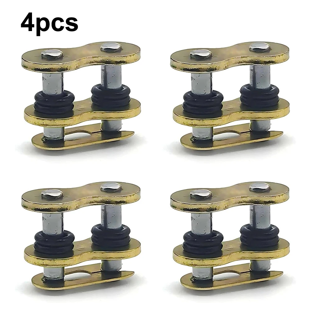 Stainless Steel Chain Master Links 4 Pieces with Oil Seal ORing Fits 428 520 525 530 Chains for Multiple Vehicles