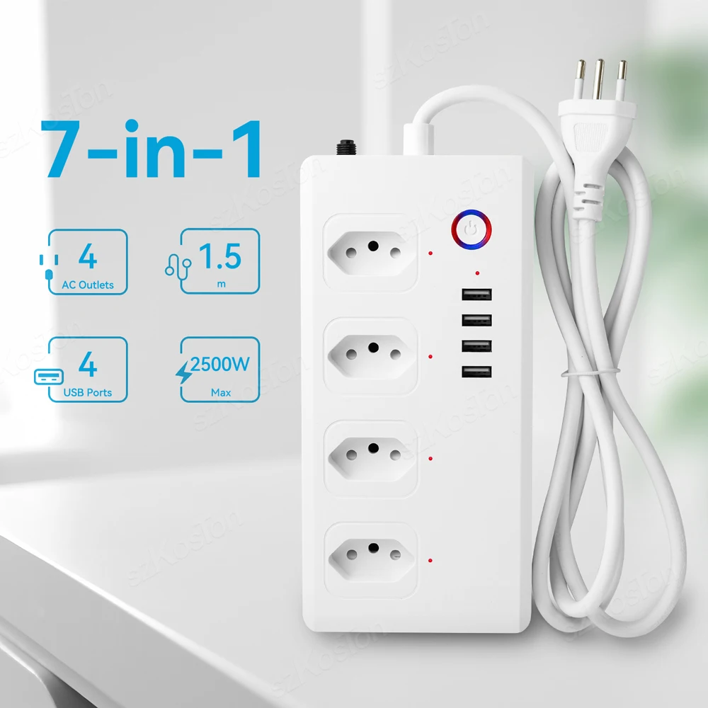 Tuya Brazil Zigbee WIFI Smart Plug Socket Smart Home Power Strip Timing SmartLife Remote Control for Alexa Google Home Appliance