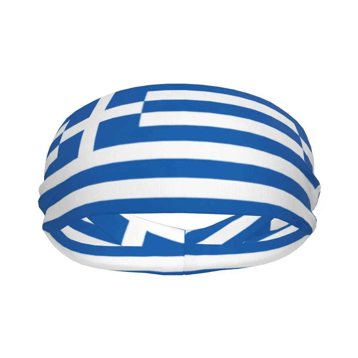 Benutzer definierte Flagge von Griechenland Sport Stirnbänder für Frauen Männer dehnbare feuchtigkeit transportierende Fitness studio Schweiß band