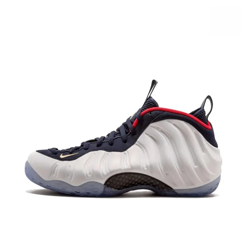 

Nike Air FOAMPOSITE One Spray bubble Unisex Gray/Red Versatile Ventilate Snug Anti-skid Basketball Shoes 575420-400