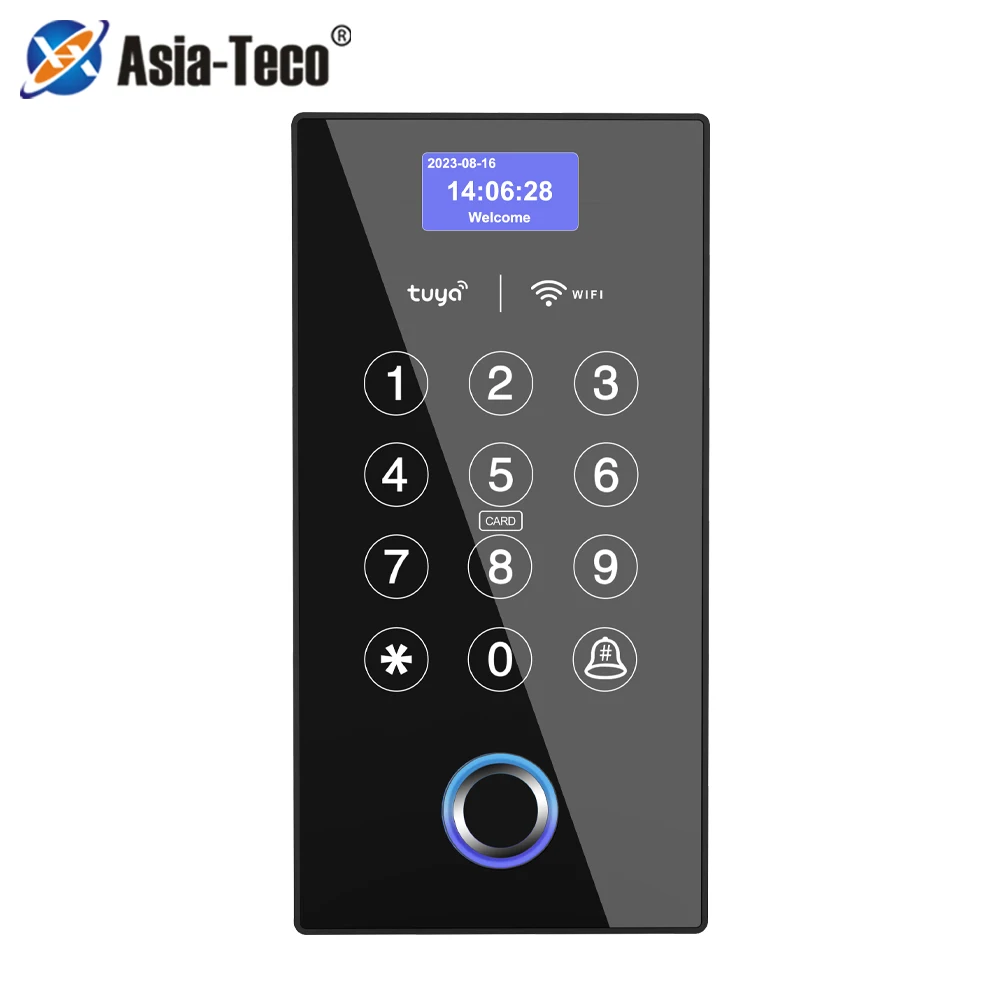 Support Tuya APP Smart IP67 Waterproof Outdoor WiFi NFC 4‑in‑1 Access Control Controller Fingerprint & Password & IC Card Unlock