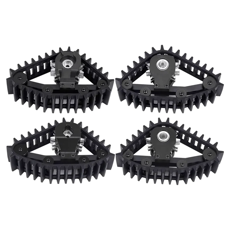 

AT82-4Pcs Snow Tires Sets Carload Tracks Wheel Sandmobile Conversion For 1/18 RC Crawler Car TRX-4M Accessory Parts