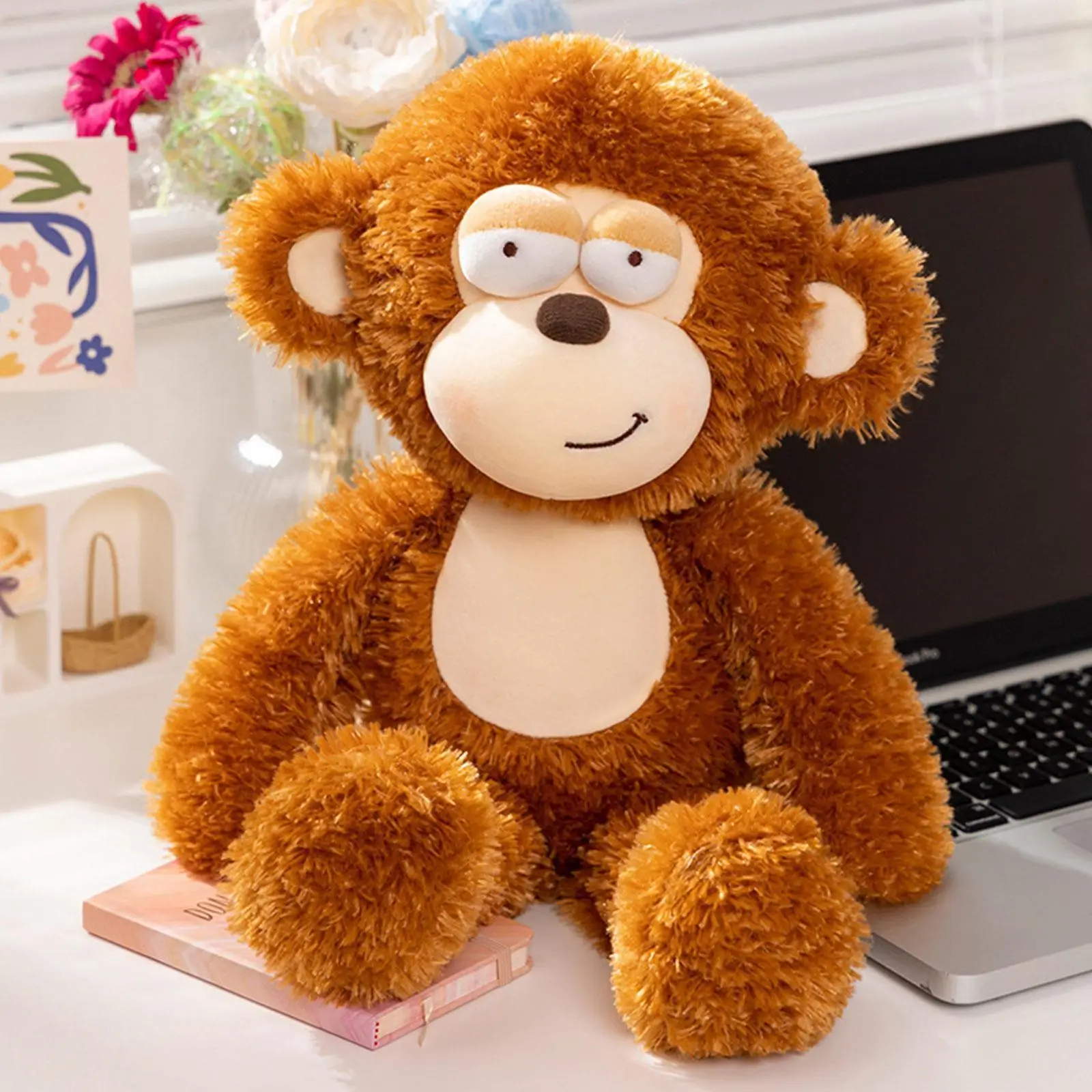 

Stuffed Plush Monkey Toy Bedroom Decoration Lightweight Cute Multifunctional Valentine's Day Gifts for Boys Girls Teens