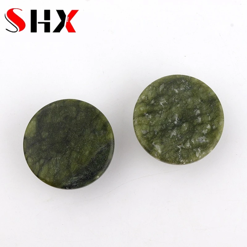 Natural Raw Stone 50mm Diameter Jade Round Single-hole Drawer Pull for Cabinet Wardrobe Wall Hook Decorative Small Handle