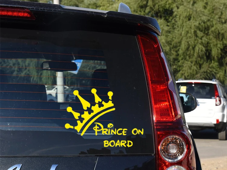 Prince On Board Waterproof Car Sticker Baby Boy Vinyl Decal Auto Window Trunk Windshield Styling Accessories - view 3