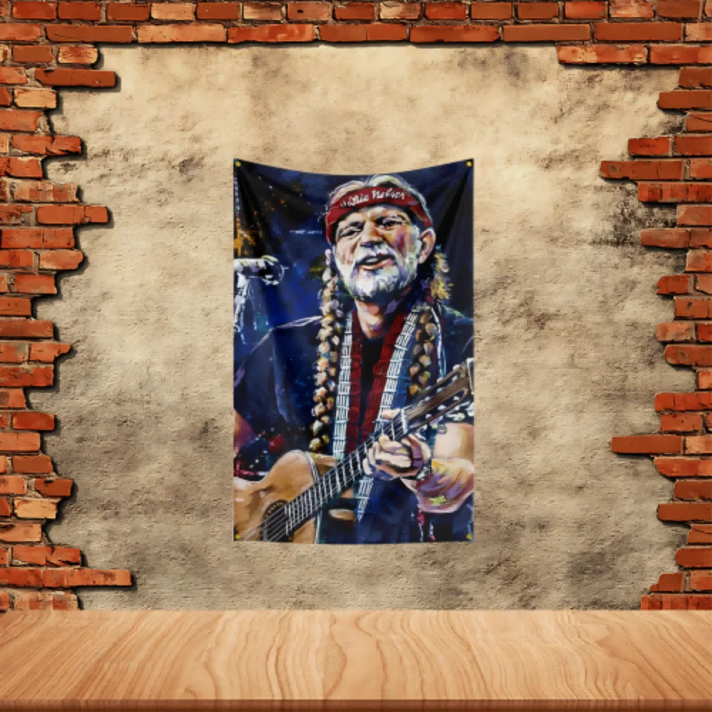 Willie Nelson Band Party Flag Polyester Printed Flag Banner Tapestry for Garden Garage Decoration Concert Flag