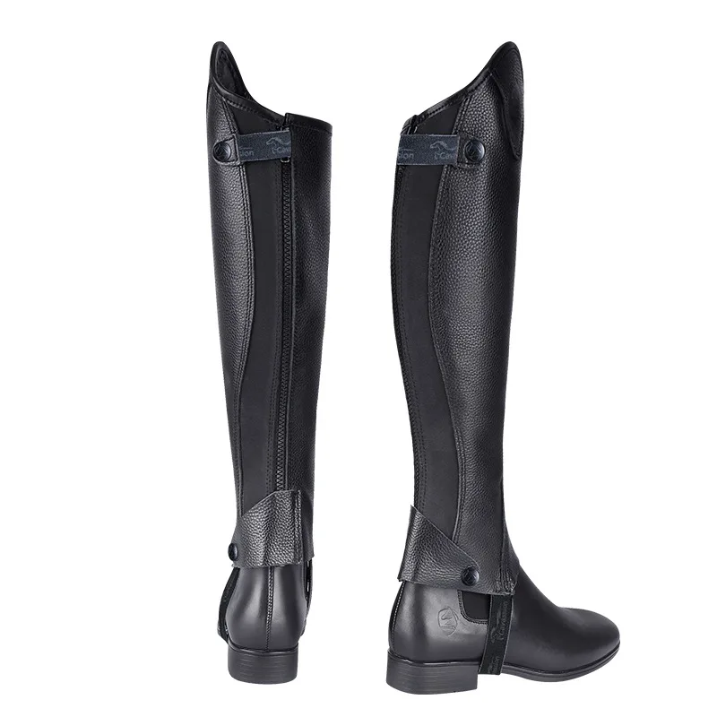 

Leather Equestrian Leggings Wear-resistant Breathable Male Female Adult Children Rider Riding Equipment Leggings Boot Cover
