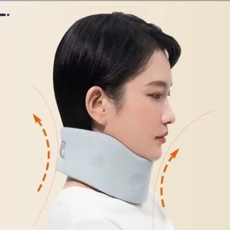 Foam Filled Neck Brace Adjustable Cervical Support Traction Device for Neck Stabilization Pressure Relief Use