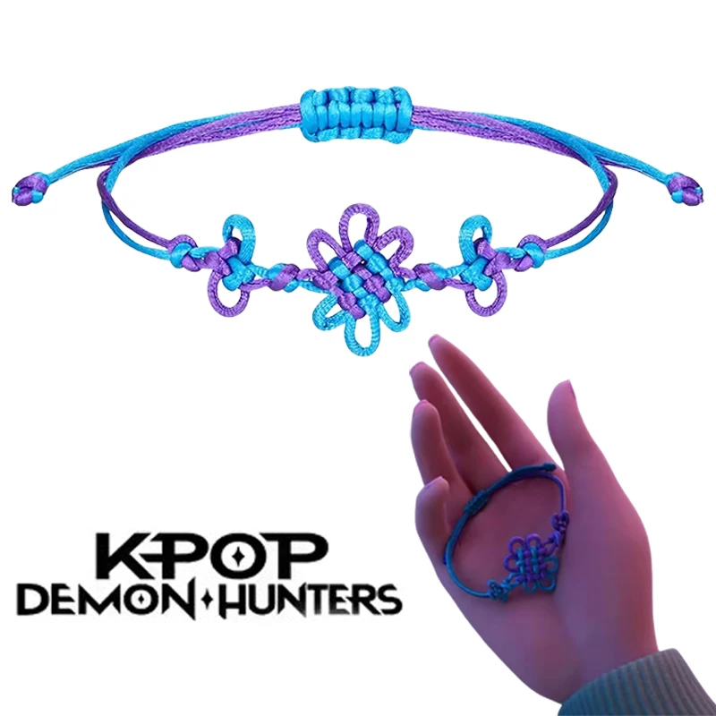 

Rumi Kpop аниме охотники на демонов косплей браслет тканая веревка-цепочка кулон реквизит для ролевых игр для девочек Хэллоуин ювелирные аксессуары